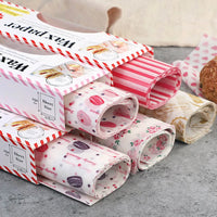 Novelty Hearts & Flowers Wax/Grease-Proof Paper - Perfect for Food Gift Wrapping and Baking Needs