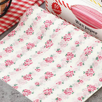 Novelty Hearts & Flowers Wax/Grease-Proof Paper - Perfect for Food Gift Wrapping and Baking Needs